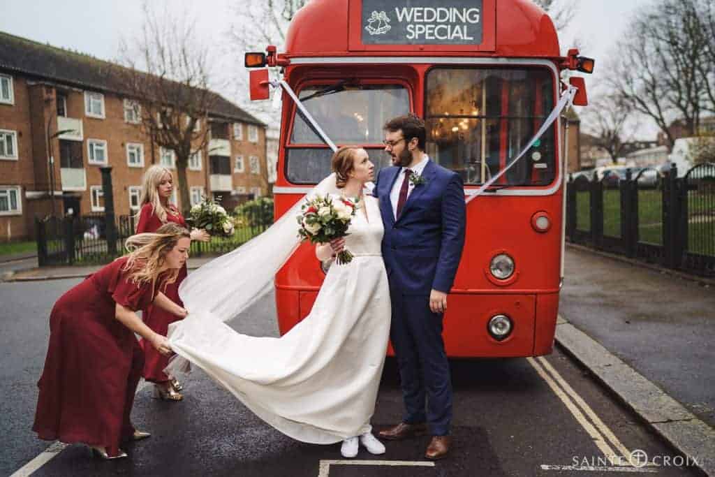 London Wedding Photo London Bus
