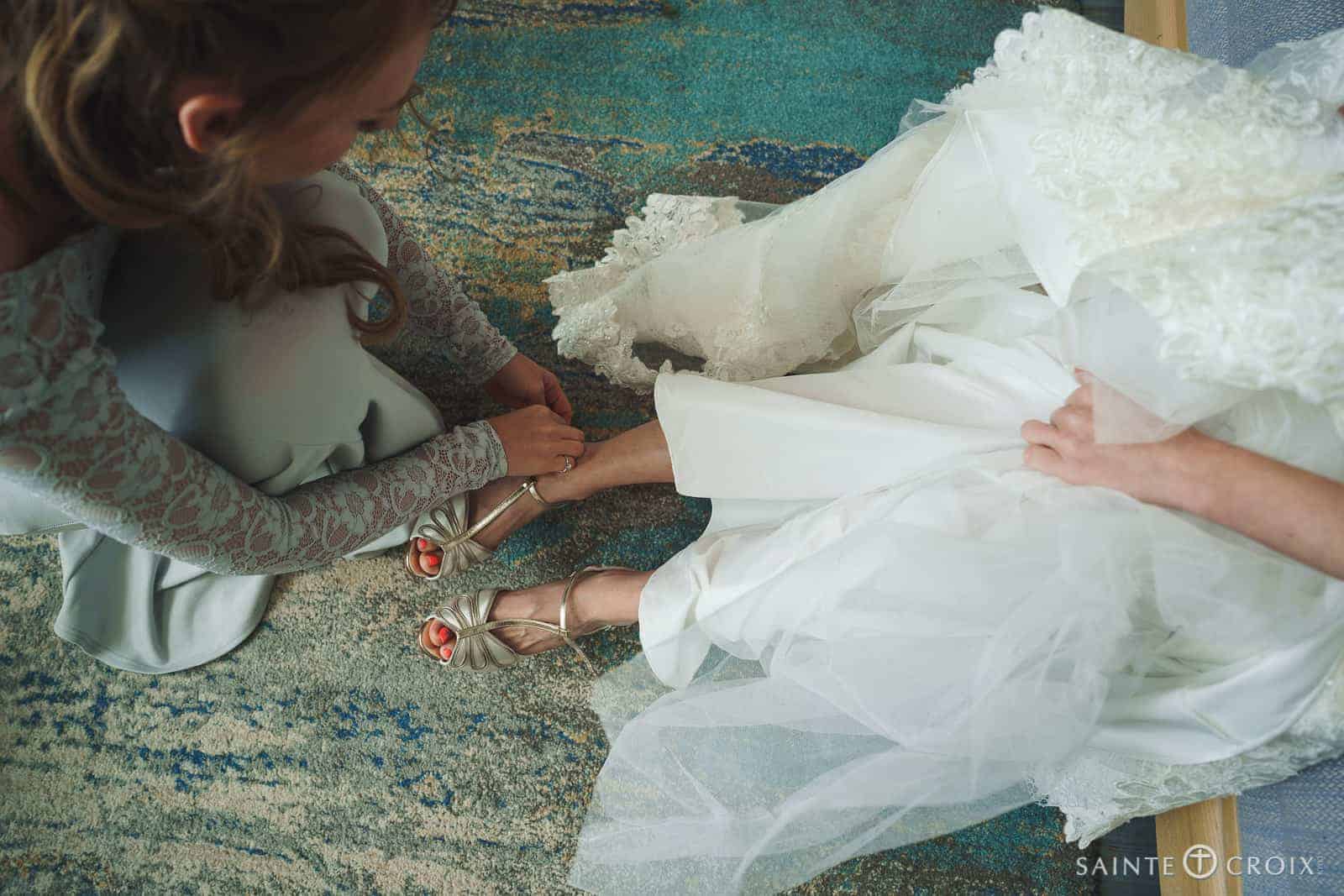 Bride shoes at Old Thorns by Sainte Croix Photography